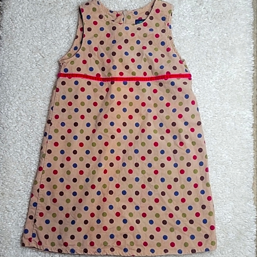 Mini Boden Sleeveless  dot dress  size 5-6